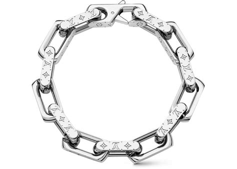 louis vuitton monogram bracelet silver